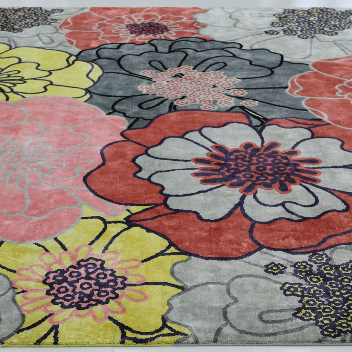 Custom floral rug